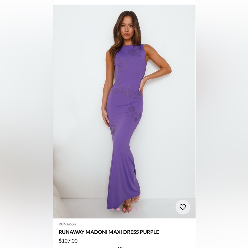 Hello Molly Purple Asymmetrical Slit Maxi Dress